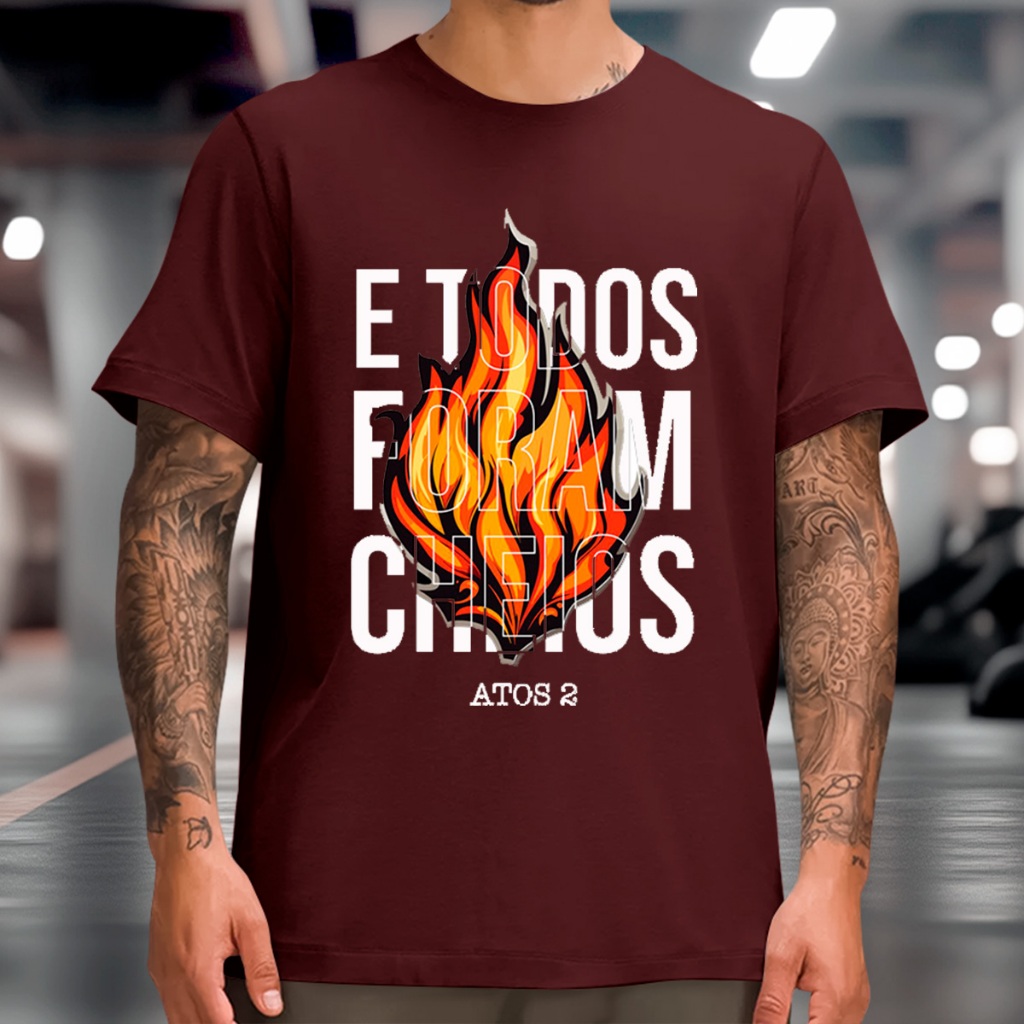Camiseta Cristã E Todos Foram Cheios Camisa Unissex Casual Cristão 100% Algodão Camiseta Cristã E Todos Foram Cheios Camisa Unissex Casual Cristão 100% Algodão - Oferta na Shopee