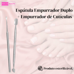 Empurrador Duplo ref (01) + Empurrador de Cuticulas ref (06) - Slim - Manicure e Pedicure / Podologia - Oferta na Shopee