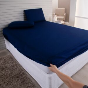 Jogo de Lençol 400 Fios Micropercal Roupa de Cama Casal Padrão/ Queen/ King/ Solteiro - Oferta na Shopee
