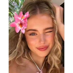 flor de cabelo orquídea presilha noivas festas - Oferta na Shopee