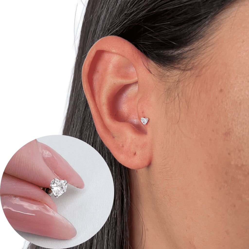 Piercing Coração Prata 925 Orelha Ponto de Luz Coração 3mm Piercing Coração Prata 925 Orelha Ponto de Luz Coração 3mm - Oferta na Shopee