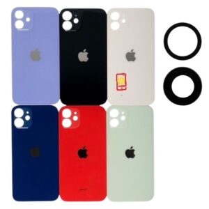TAMPA TRASEIRA DE VIDRO COM  FURO MAIOR +LENTE DE VIDRO IPHONE 12 - Oferta na Shopee