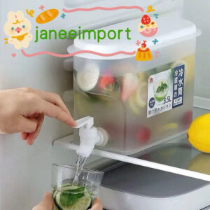 3.5 L Suqueira  Plastica com tampa para Geladeira Com torneira capacidade 3.5L  para agua saborizada - Oferta na Shopee