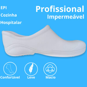 Sapato Epi Cozinheira e Enfermagem Fechado Profissional Uniforme EPI Babuche Confortável - Oferta na Shopee