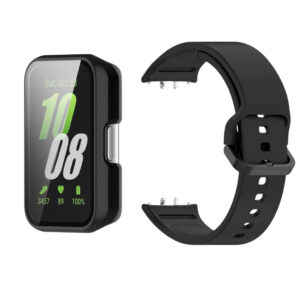 Kit capa bumper com película de vidro + pulseira de silicone para Relógio Samsung Galaxy Fit3 Smartwatch fit 3 - Oferta na Shopee