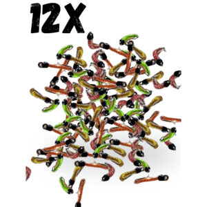 Isca Artificial Para Lambari Larva De Diptero Anzol C/12  Fly Fishing Pesca de Lambaris - Oferta na Shopee