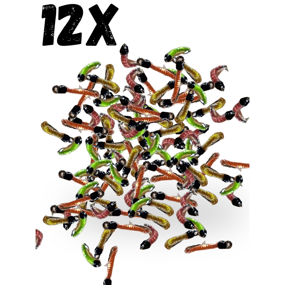 Isca Artificial Para Lambari Larva De Diptero Anzol C/12 Fly Fishing Pesca de Lambaris Isca Artificial Para Lambari Larva De Diptero Anzol C/12 Fly Fishing Pesca de Lambaris - Oferta na Shopee