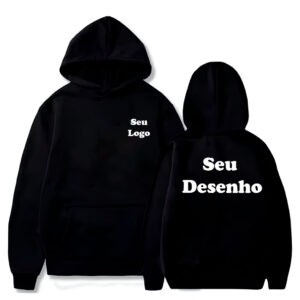 Moletom Personalizado Casual Canguru Capuz Unissex Flanelado Estilo Look Estampado Algodão Inverno - Oferta na Shopee
