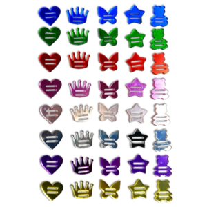 Aplique Finalizador | Pacote com 100 Unidades | 5 Modelos Apliques Finalizadores Passante - Oferta na Shopee