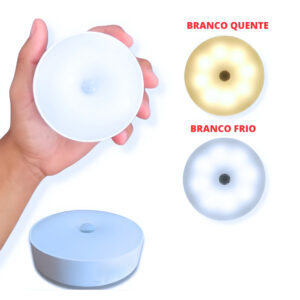 Luminárias Led S/ Fio Com Sensor Presença Usb Recarregável Luz Quente e Fria - Oferta na Shopee
