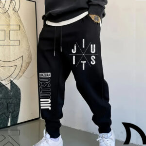 Calça Masculina Moletom Esportiva Jiu Jitsu Artes Marciais Simbolos Treino Inverno - Oferta na Shopee