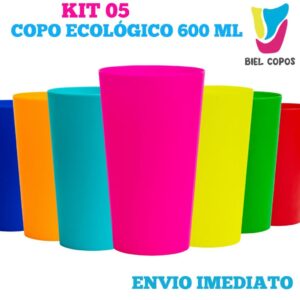 Kit 5 Copo Ecológico 600 mL- Copo Carnaval - Oferta na Shopee