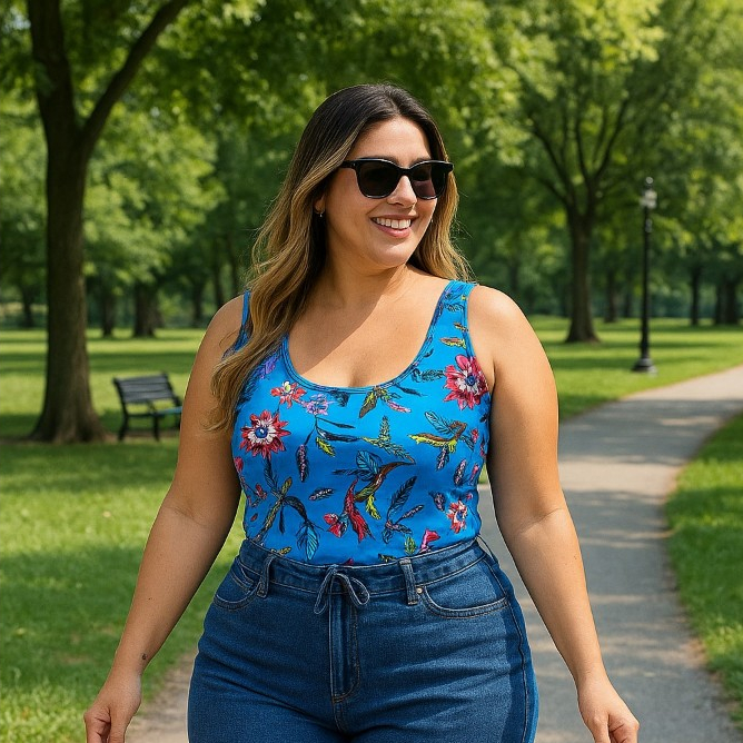 Kit 5 Blusa Plus Size Feminina Regata de Alça Larga Estampada GG Alça Grossa Básica Malha Suede Kit 5 Blusa Plus Size Feminina Regata de Alça Larga Estampada GG Alça Grossa Básica Malha Suede