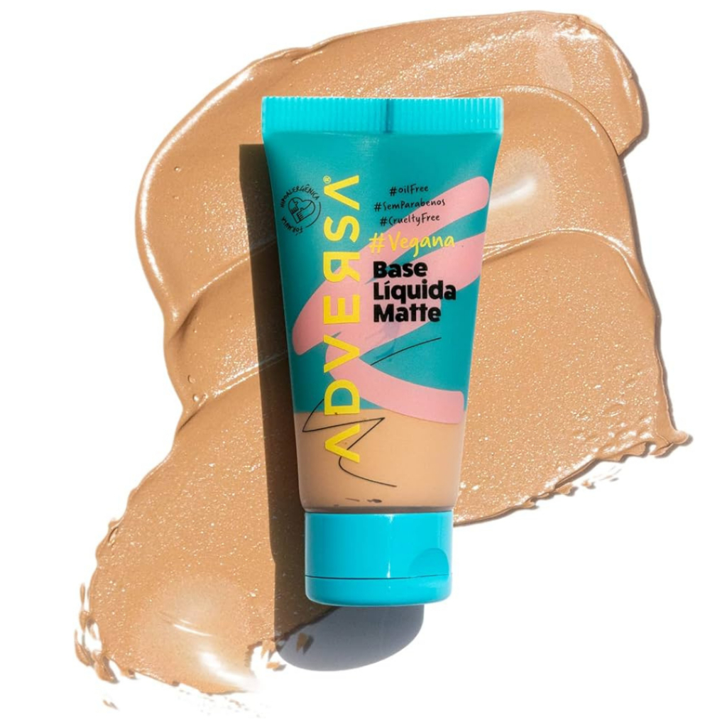 BASE LIQUIDA MATTE ADVERSA VEGANA ALTA COBERTURA OIL FREE COM ACABAMENTO NATURAL LONGA DURAÇÃO BASE LIQUIDA MATTE ADVERSA VEGANA ALTA COBERTURA OIL FREE COM ACABAMENTO NATURAL LONGA DURAÇÃO