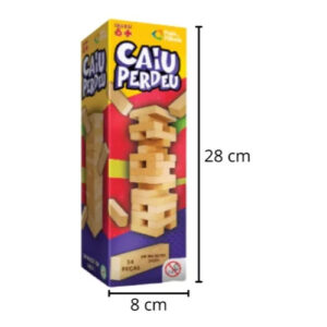 Jogo Torre Caiu Perdeu Madeira 54 Peças Pais e Filhos Brinquedo Equilíbrio Educativo Infantil - Oferta na Shopee