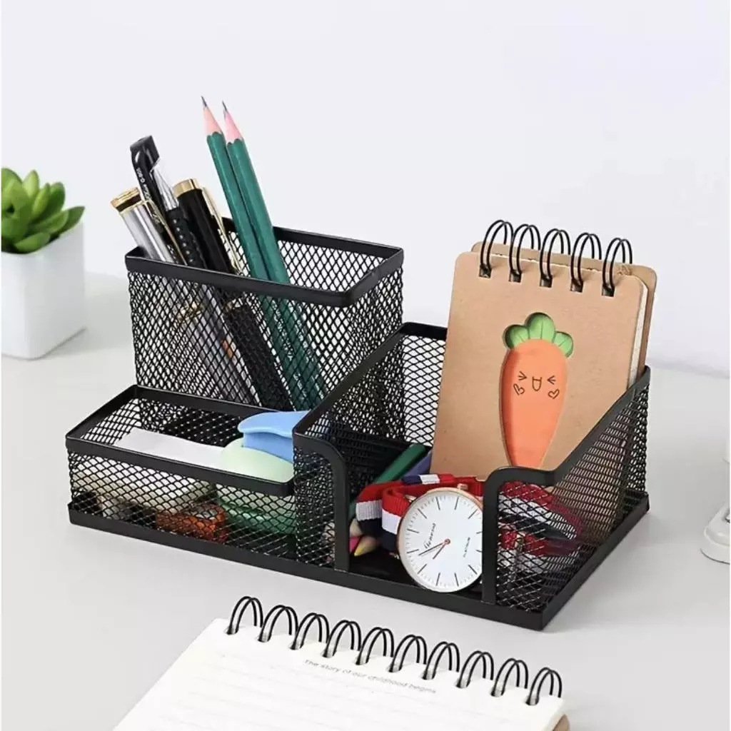 Porta Caneta Organizador De Mesa Escritório Metal Aramado C/ Divisórias Multiuso Porta Caneta Organizador De Mesa Escritório Metal Aramado C/ Divisórias Multiuso - Oferta na Shopee