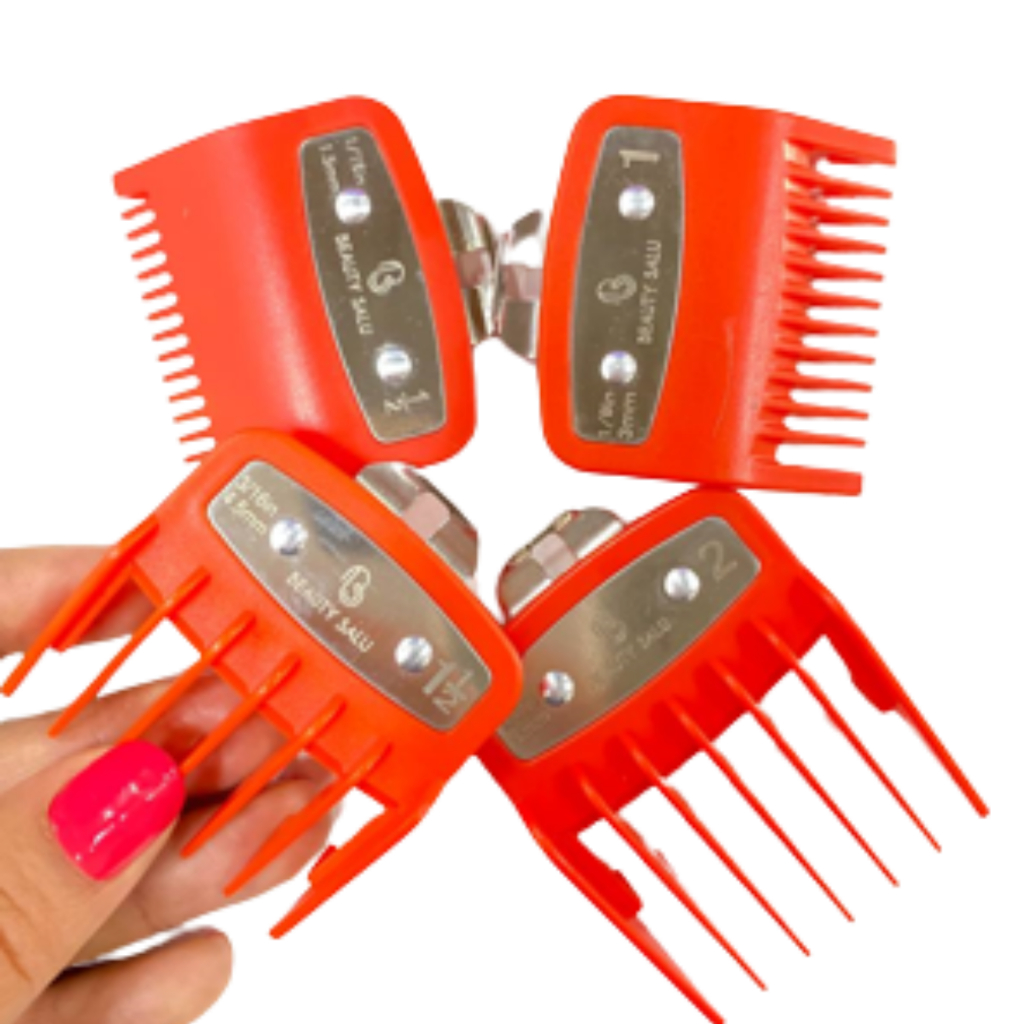 Kit 4 Pentes De Disfarce Premium BEAUTY SALU 0,5 / 1 / 1,5 / 2- Vermelho Kit 4 Pentes De Disfarce Premium BEAUTY SALU 0