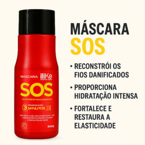 Máscara ILike SOS Antiemborrachamento Reconstrutora - 300ml - Pronta Entrega Original - Oferta na Shopee