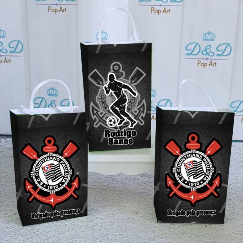 10 Sacolinhas Personalizadas Corinthians. 10 Sacolinhas Personalizadas Corinthians. - Oferta na Shopee