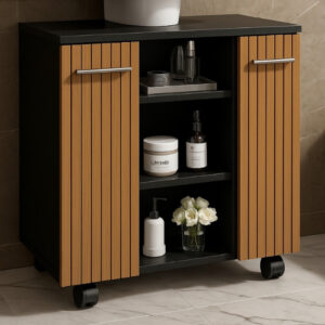Gabinete de Banheiro Premium Organizador para Pia de Coluna - JM3 Móveis - Oferta na Shopee