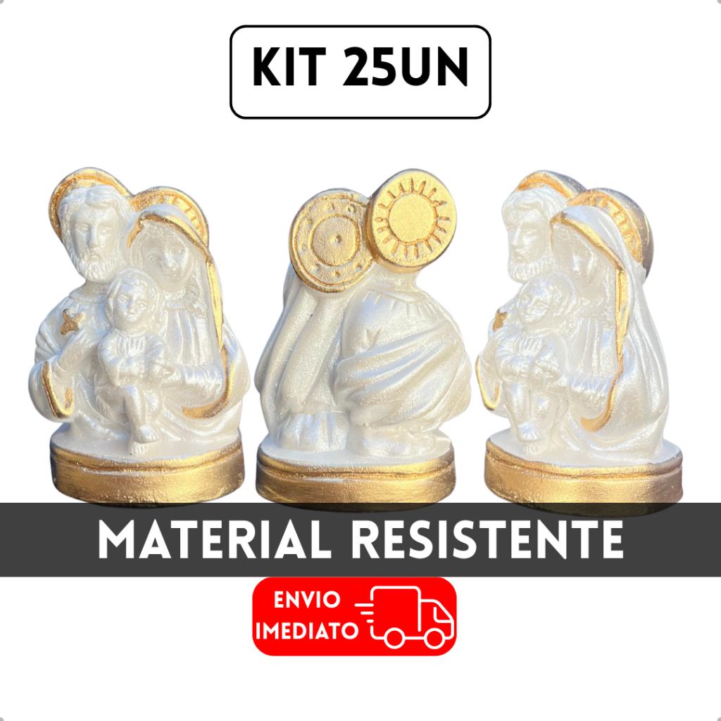 Kit 25un Mini Sagrada Família 6cm Perolada com Dourado Lembrancinha Casamento Rústico Direto da Fábrica Kit 25un Mini Sagrada Família 6cm Perolada com Dourado Lembrancinha Casamento Rústico Direto da Fábrica - Oferta na Shopee