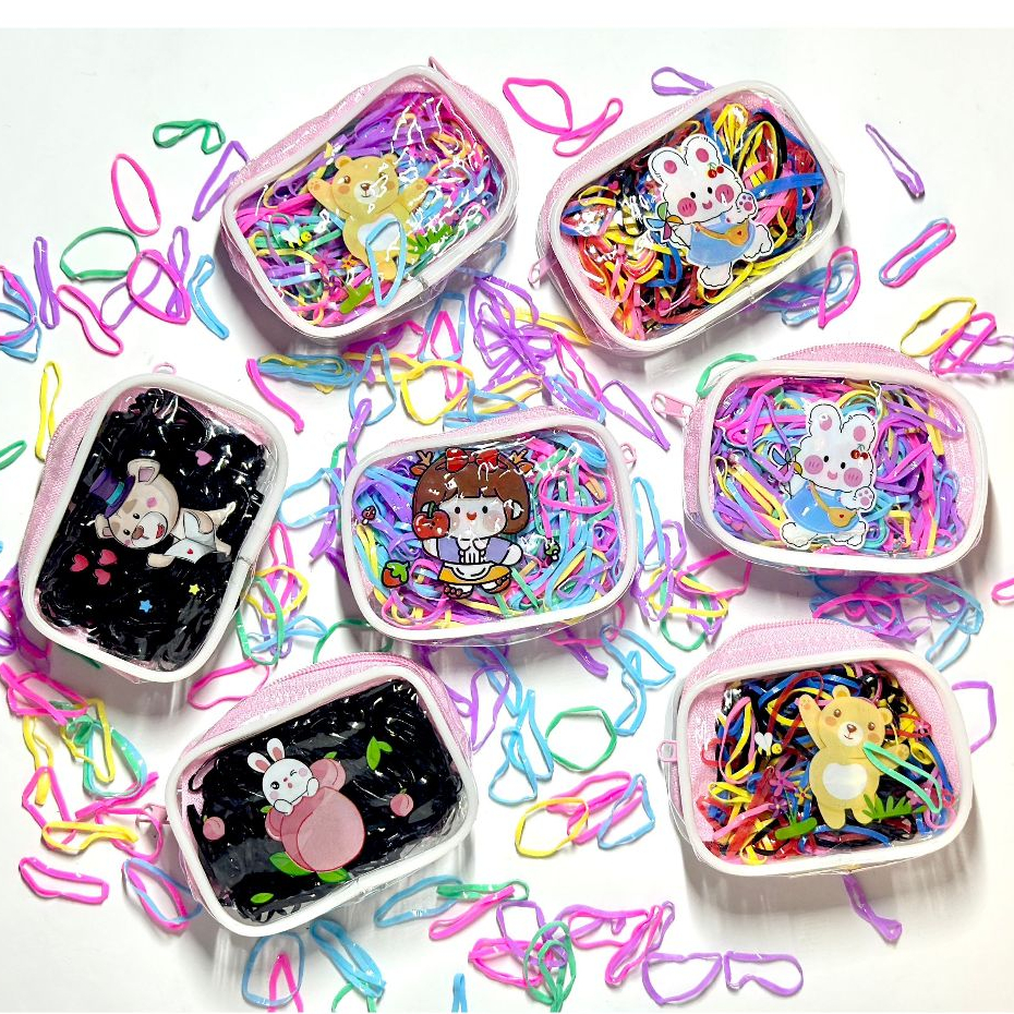 Elastico de cabelo Com Bolsa borrachinha/liguinha rabico de cabelo silicone infantil Elastico de cabelo Com Bolsa borrachinha/liguinha rabico de cabelo silicone infantil - Oferta na Shopee
