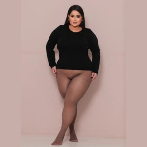 Meia Calça Plus Size Marrom Térmica Feminina Peluciada Inverno Quente Conforto - Oferta na Shopee