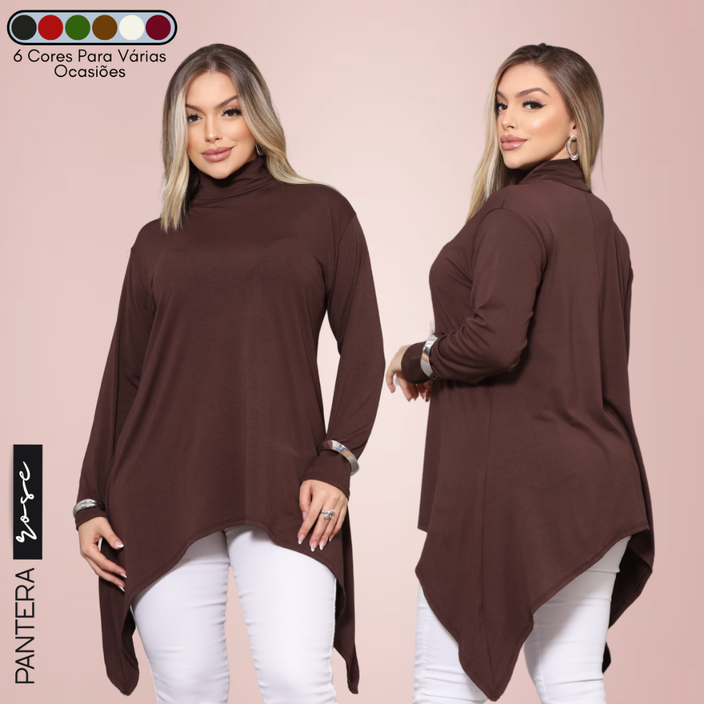 Camisa Feminia Gola Alta Soltinha Blusa Manga Longa De Inverno Com PONTA Camisa Feminia Gola Alta Soltinha Blusa Manga Longa De Inverno Com PONTA - Oferta na Shopee