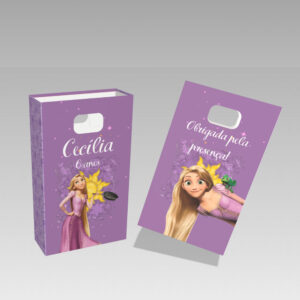 Lembrancinha sacolinha personalizada boca de palhaço Rapunzel enrolados - Oferta na Shopee