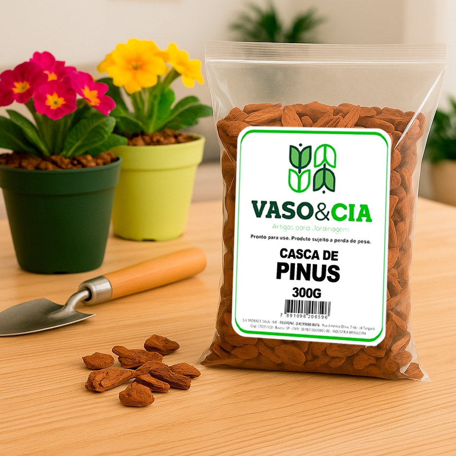 Casca de Pinus Polida 2L (300g) – p/ Vasos, Jardins, Paisagismo e Decoração | Vaso e Cia Casca de Pinus Polida 2L (300g) – p/ Vasos