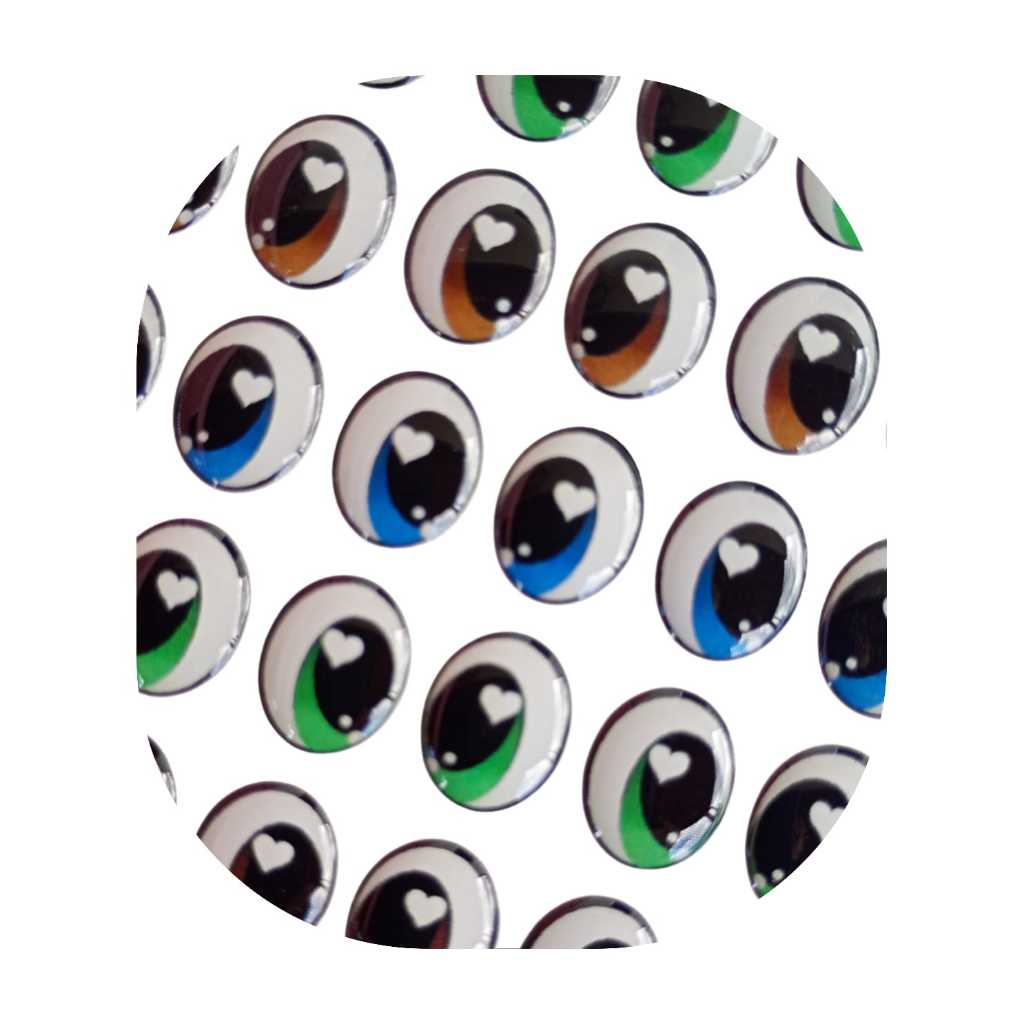 Adesivos de olhos resinados para biscuit ,eva ,feltro e outros artesanatos, PP/P/M/G/GG/EXTRA G olhinhos adesivos Adesivos de olhos resinados para biscuit
