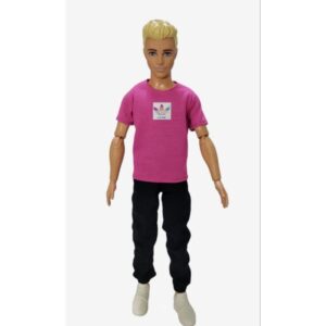 Roupinhas para bonecos. Calça jogger preta e camiseta para boneco Ken ( tamanho regular ). - Oferta na Shopee
