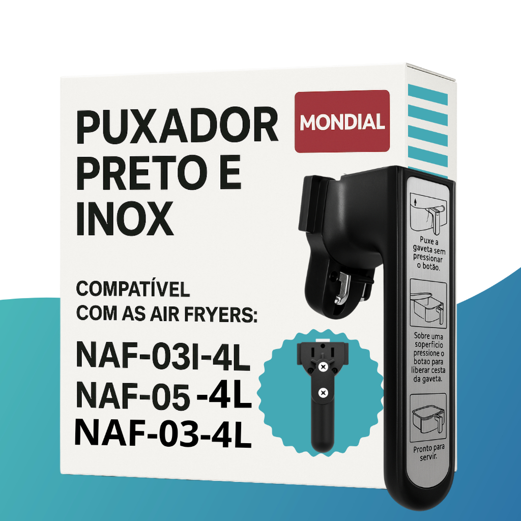 Alça Puxador P/ Fritadeira NAF- 03I 4 L Air Fryer Mondial Original Alça Puxador P/ Fritadeira NAF- 03I 4 L Air Fryer Mondial Original - Oferta na Shopee