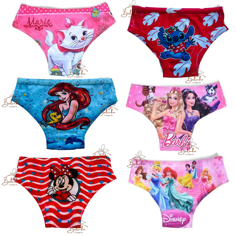 Calcinha infantil sublimada kit 5 unidades Calcinha infantil sublimada kit 5 unidades - Oferta na Shopee