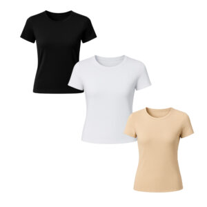 Blusa Segunda Pele Manga Curta Feminina Kit 2 – Ideal para o Dia a Dia