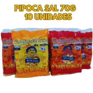 Pipoca Sal 70g 10 unidades Curumim - Oferta na Shopee