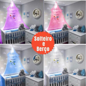 Mosquiteiro Berço em Tule de Teto Renda Anti Mosquito Contra Pernilongo Bebê Proteção musquiteiro - Oferta na Shopee