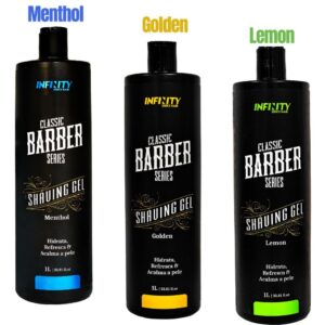 SHAVING GEL DE BARBEAR 1L MENTHOL - LEMON - GOLDEN INFINITY LOOKS HAIR - Oferta na Shopee