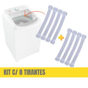Kit 8 Tirantes Para Maquina De Lavar Brastemp Consul Brancos 7 a 12 Kg 11cm - Oferta na Shopee