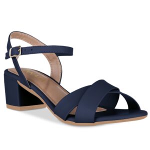 Sandália Feminina Salto Bloco Baixo Tiras Cruzadas Fivela Confortável Moda Tendência Blogueira - Oferta na Shopee