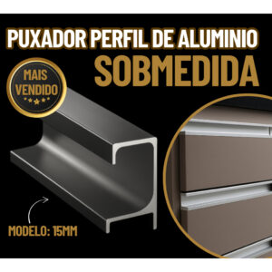 Puxador Perfil de Alumínio Gaveta