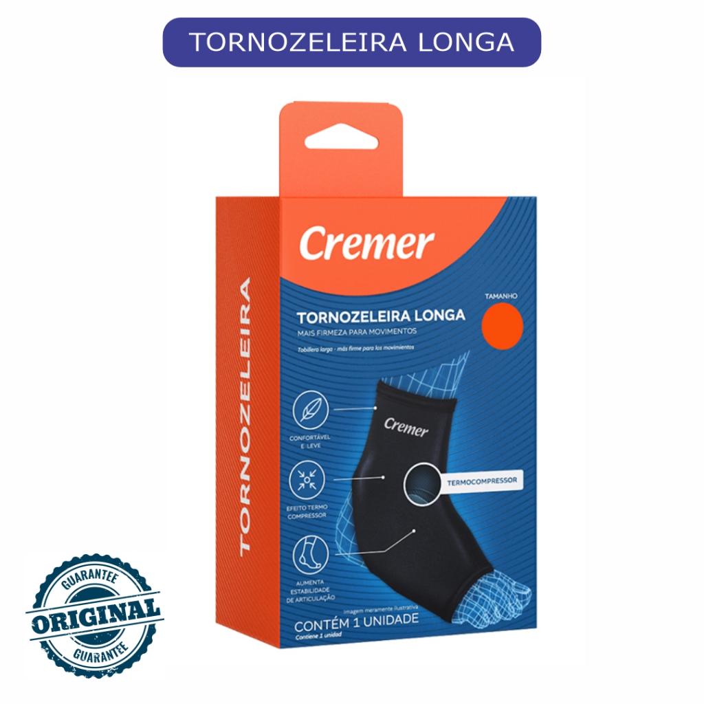 Queima de Estoque Tornozeleira Longa Neoprene Cremer Original Ajustável Queima de Estoque Tornozeleira Longa Neoprene Cremer Original Ajustável - Oferta na Shopee