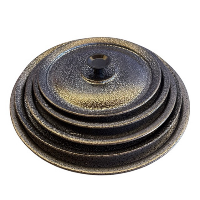 Tampa De Aluminio Preto Craqueado Avulsa Para Panelas E Frigideiras Para Sua Cozinha 14 a 24cm Tampa De Aluminio Preto Craqueado Avulsa Para Panelas E Frigideiras Para Sua Cozinha 14 a 24cm