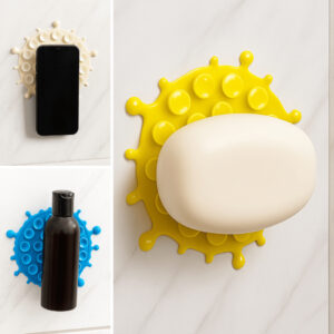 VENTOSA MULTIUSO SABONETEIRA SUPORTE CELULAR PORTA SHAMPOO CONDICONADOR BANHEIRO E COZINHA - Oferta na Shopee