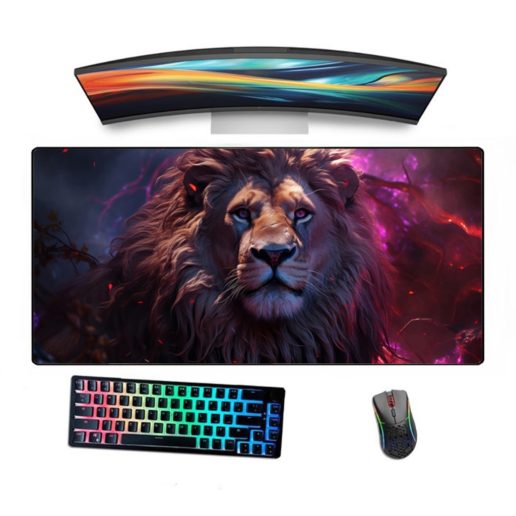 Mouse Pad Gamer Borda Costurada Estampado Leão Colorido Mouse Pad Gamer Borda Costurada Estampado Leão Colorido - Oferta na Shopee
