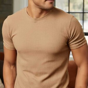 Camiseta Texturizada Casual Básica Reta Texturizada Malha Premium - Oferta na Shopee