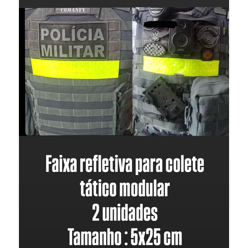 Faixa Refletiva para colete tático modular Faixa Refletiva para colete tático modular - Oferta na Shopee