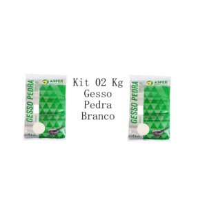 Kit 2 Gesso Pedra Branco Tipo 3 Para Odonto