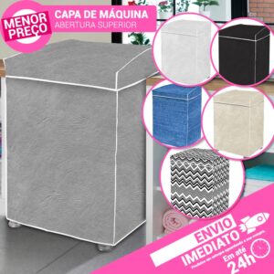 Capa Maquina de Lavar Tampa e Saia Brastemp Electrolux Consul Todos os Tamanhos - Oferta na Shopee