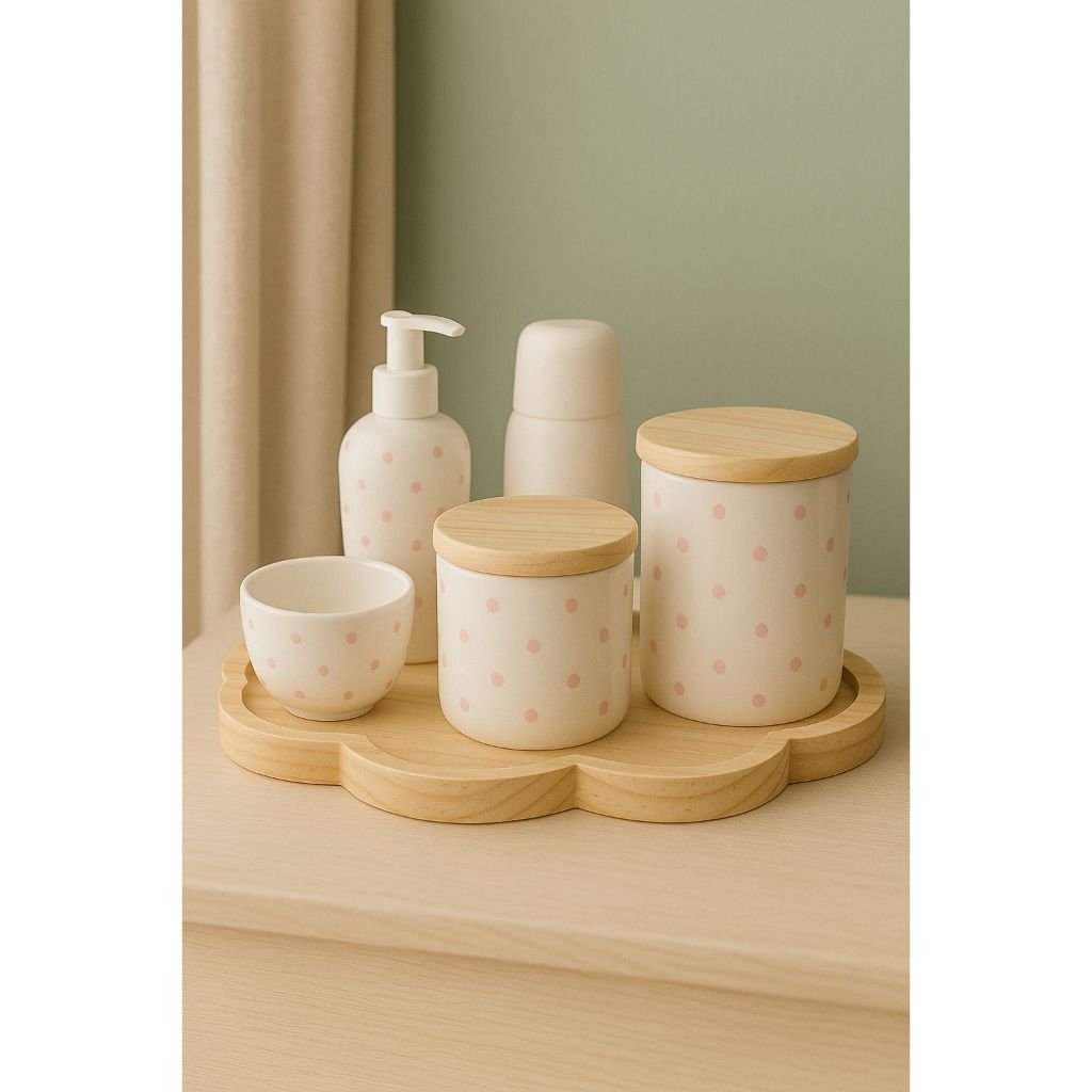 Kit Higiene Bebê Porcelana Bandeja Nuvem Garrafa Termica Molhadeira Porta Algodão Cotonete Kit Higiene Bebê Porcelana Bandeja Nuvem Garrafa Termica Molhadeira Porta Algodão Cotonete - Oferta na Shopee